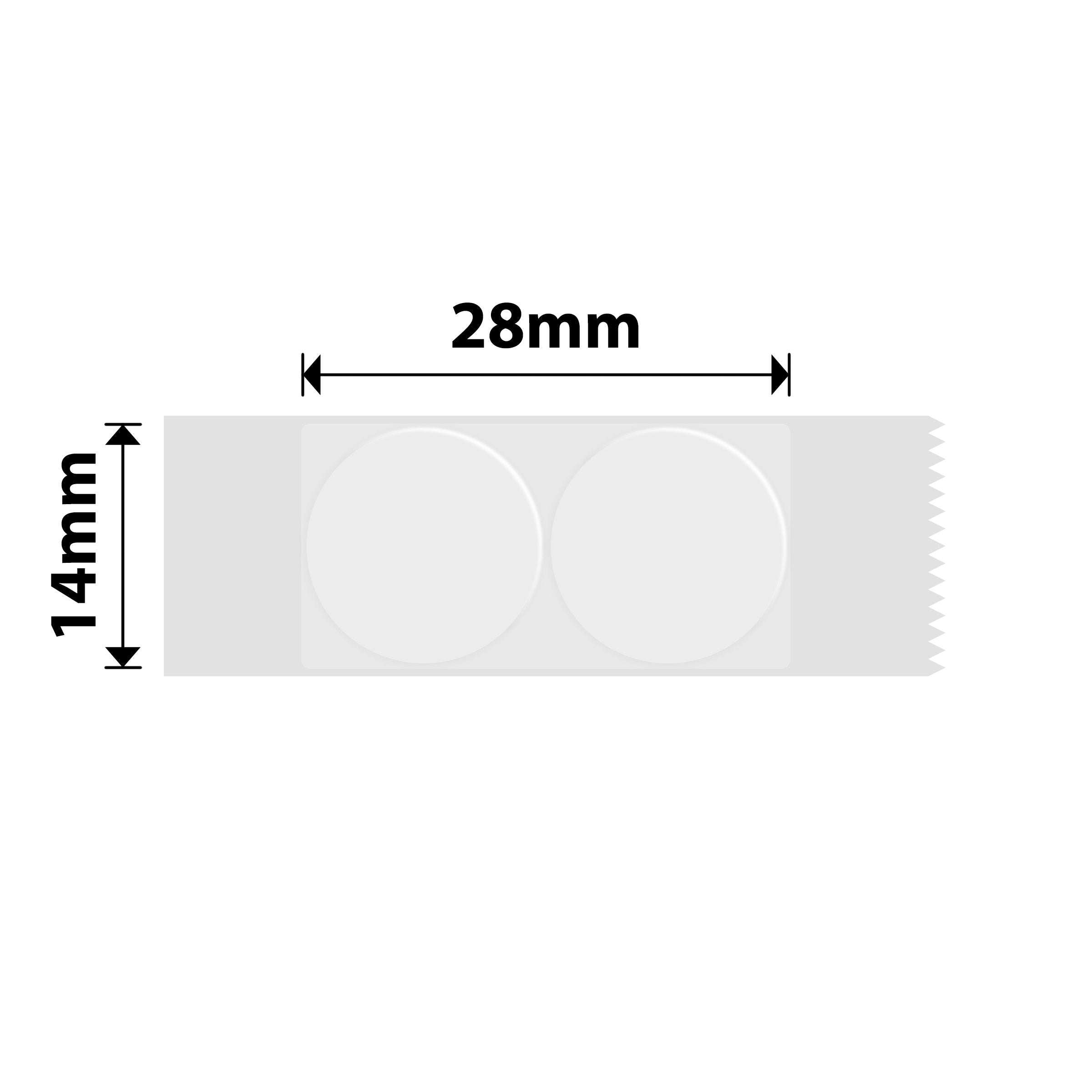NB386 - NIIMBOT - B18 / N1 - 14X28MM - 200 TRANSPARENT ROUND LABELS