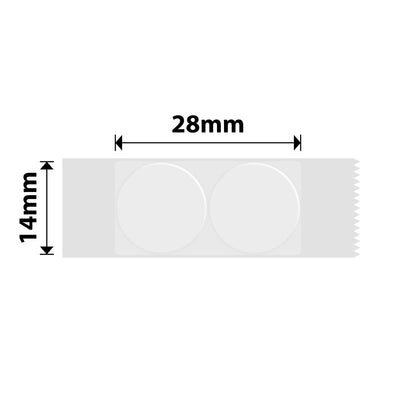 NB386 - NIIMBOT - B18 / N1 - 14X28MM - 200 TRANSPARENT ROUND LABELS