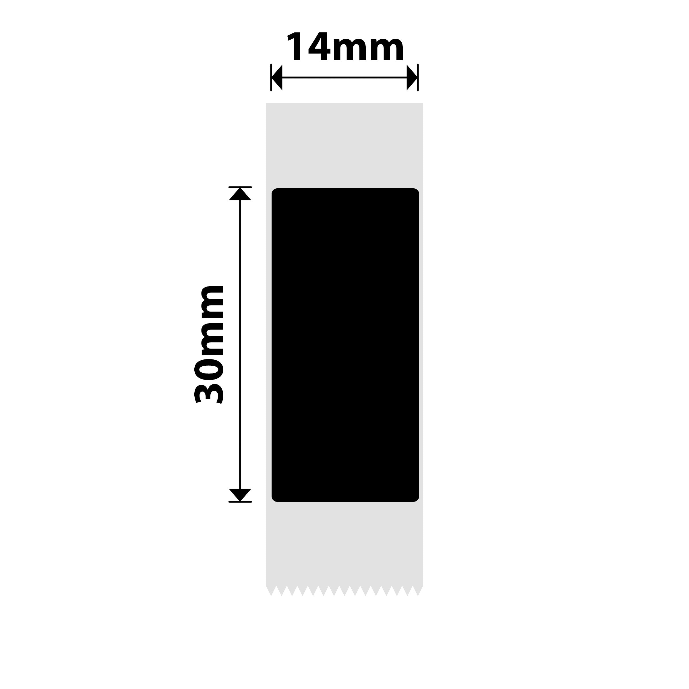 NB390 - NIIMBOT - B18 / N1 - EW14X30mm -190 LABELS PER ROLL - BLACK