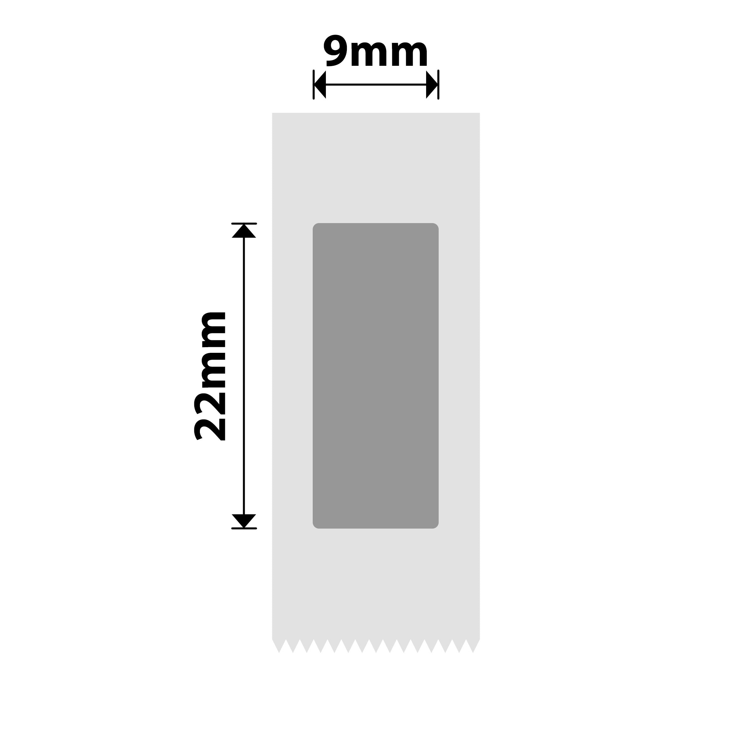 NB395 - NIIMBOT - B18 / N1 - ES 9X22mm - 250 LABELS PER ROLL - SILVER