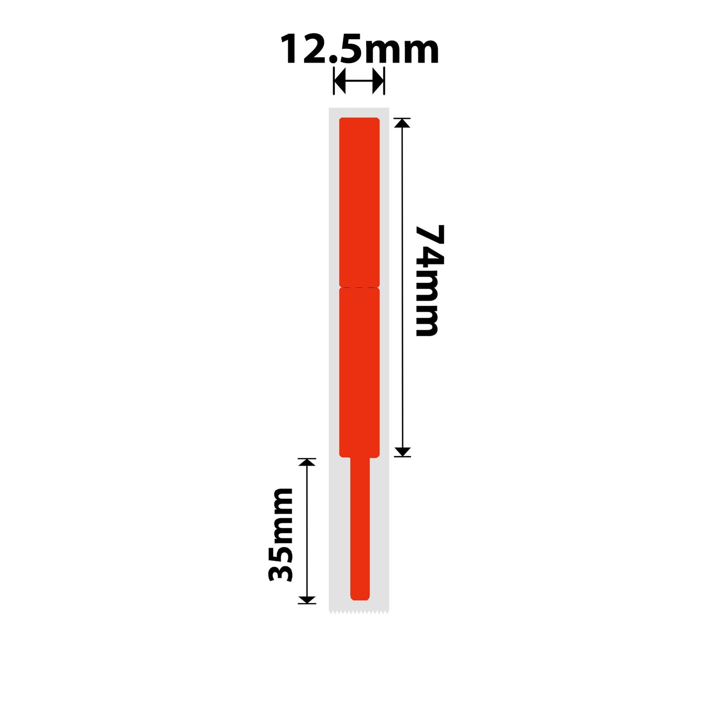 NB404 - NIIMBOT - B18 / N1 - EW12.5X109mm - 60 LABELS PER ROLL - RED - CABLE