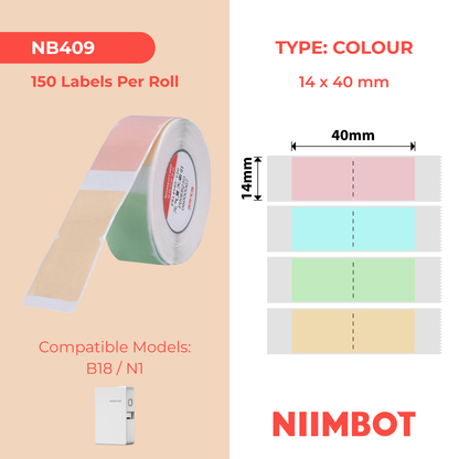 NB409 - Niimbot - N1 - 14x40mm - 150 Summer Labels