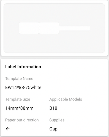 NB411 - NIIMBOT - B18 / N1 - EL14X88mm - 75 LABELS PER ROLL - WHITE