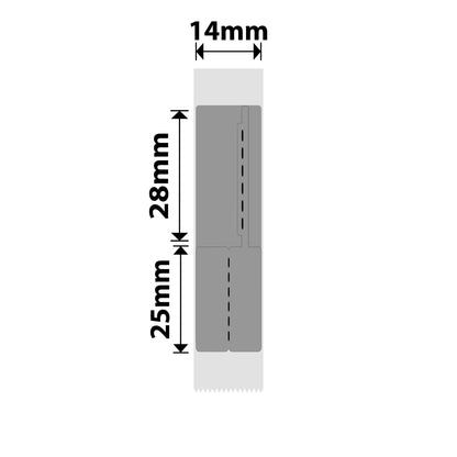NB413 - NIIMBOT - B18 / N1 - EY14X53mm - 130 LABELS PER ROLL - DARK SILVER - JEWELLERY DESIGN