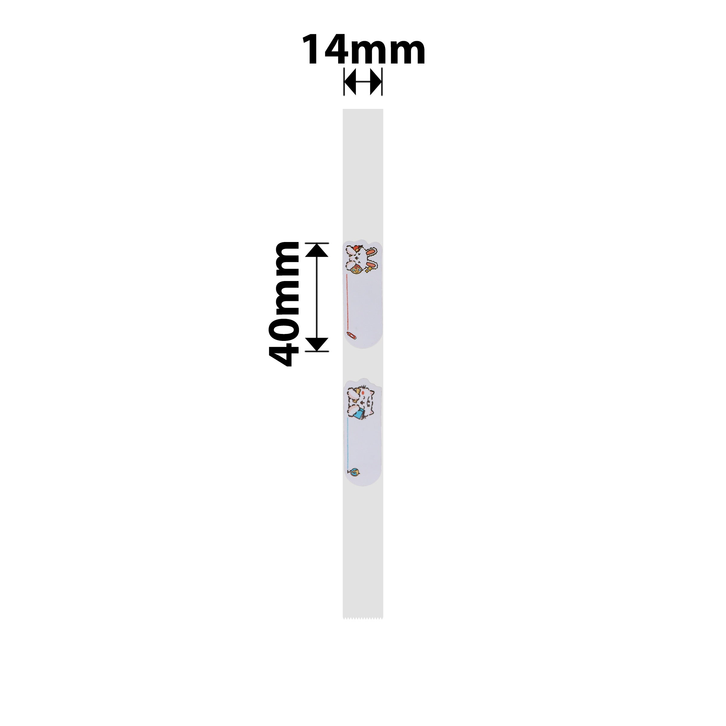 NB417 - NIIMBOT - B18 / N1 - EW14X40mm - 150 LABELS PER ROLL- STUDYING DESIGN