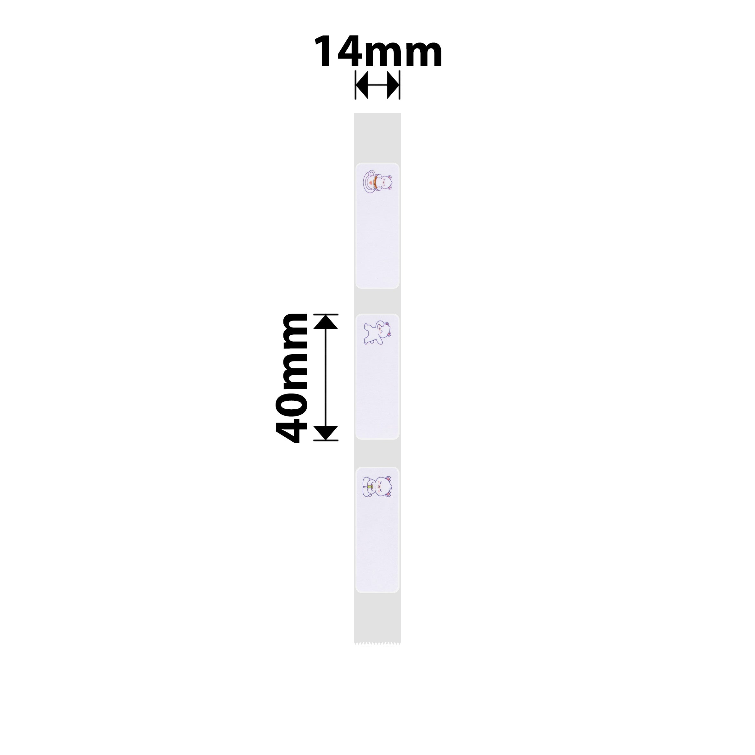 NB421 - NIIMBOT - B18 / N1 - EM14X40mm - 160 LABELS PER ROLL - BEAR DESIGN