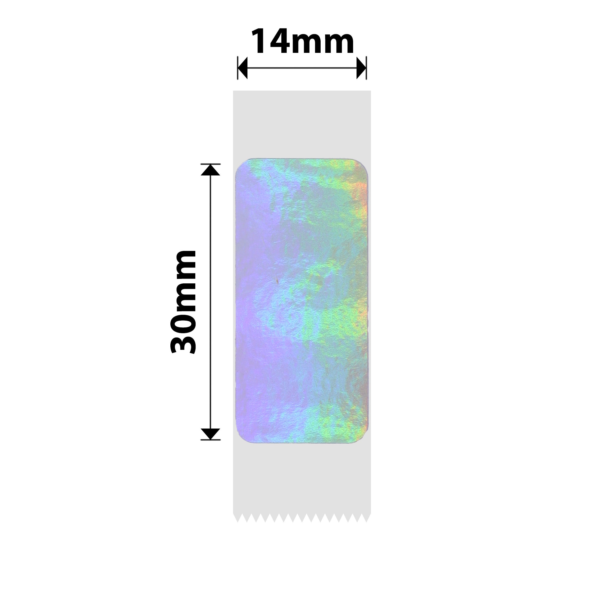 NB428 - NIIMBOT - B18 / N1 - EL14X30mm - 190 LABELS PER ROLL - HOLOGRAM SILVER