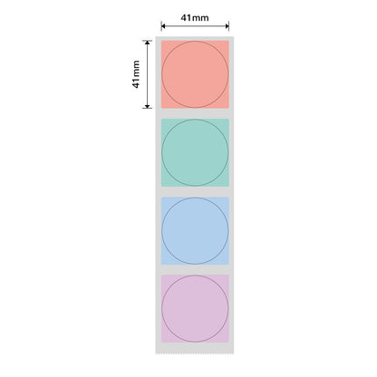 NB439 - NIIMBOT - B1 / B21 / B3S / B4 - T41X41MM - 175 ROUND THERMAL LABELS - MULITI-COLOUR DESIGN