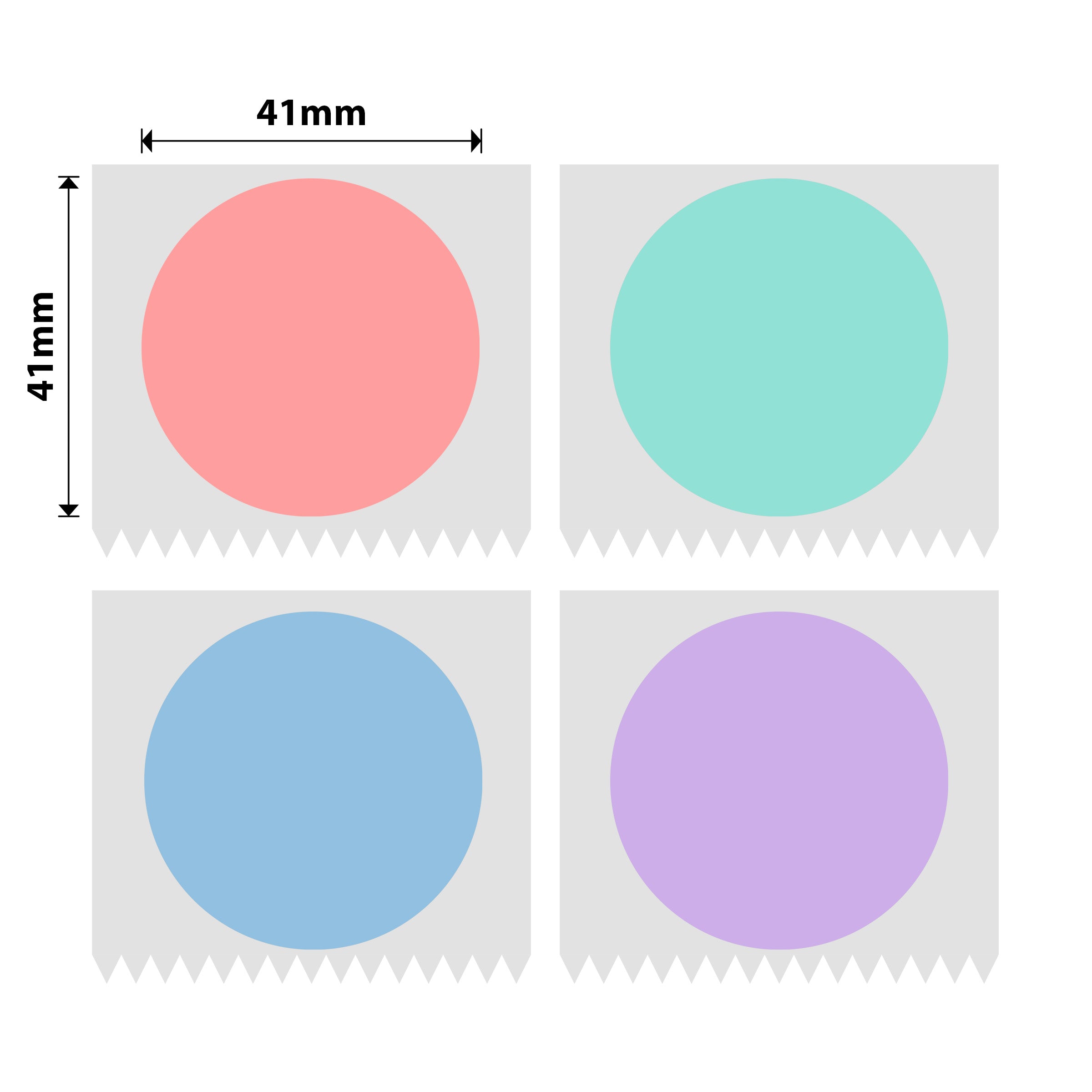 NB439 - Niimbot - B1 / B21 / B31 / B3S / B4 - 41x41mm - 175 Muliti-Colour Round Labels
