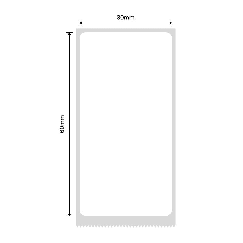 NB440 - NIIMBOT - B1 / B21 / B3S / B4 - 30X60MM - 125 LABELS PER ROLL - WHITE