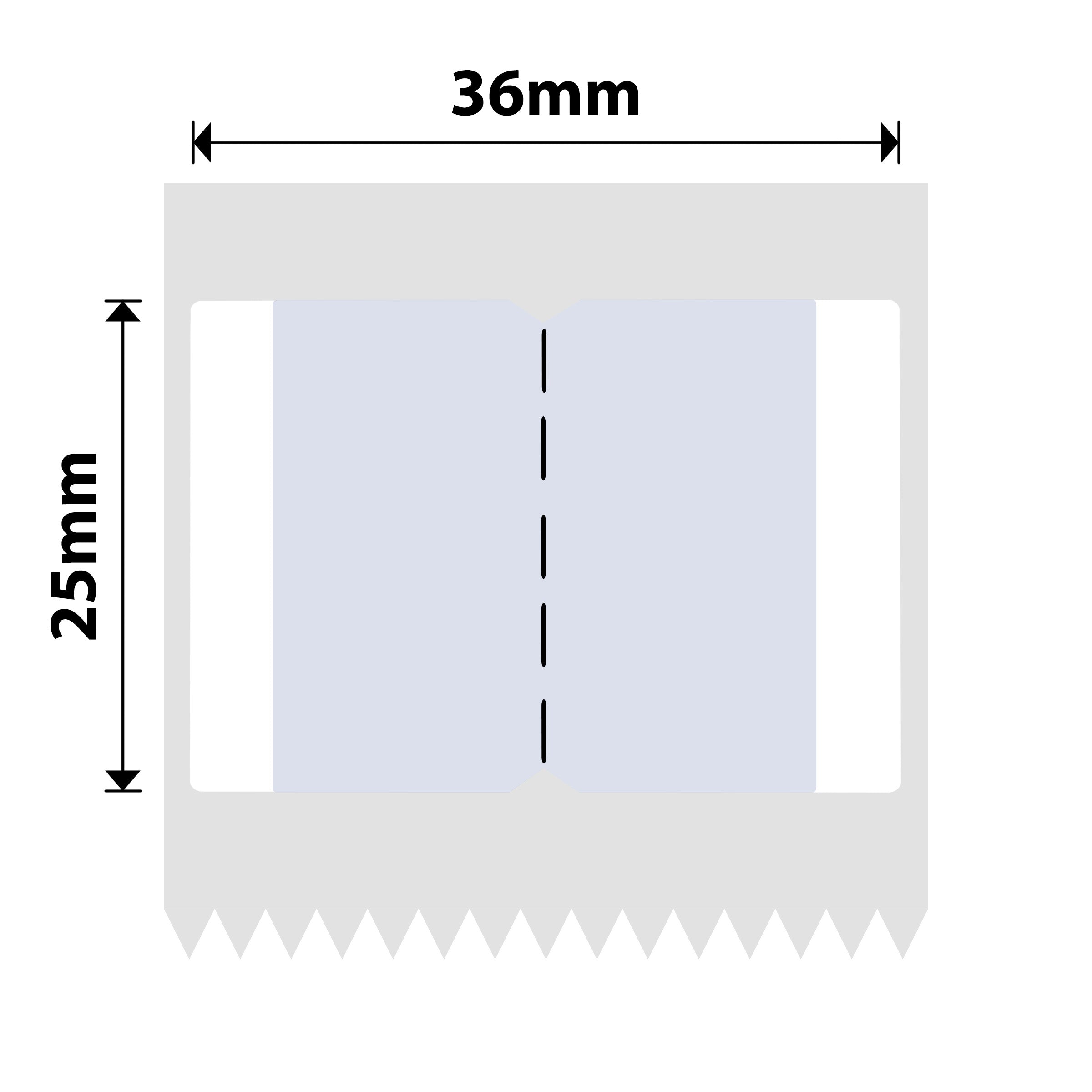 NB443 - Niimbot - B1 / B21 / B31 / B3S / B4 - 36x25mm - 260 Grey Index Sticker Labels