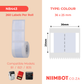 NB443 - NIIMBOT - B1 / B21 / B3S - T36X25MM - 260 LABELS PER ROLL - GREY INDEX STICKER DESIGN