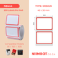 NB444 - NIIMBOT - B1 / B21 / B3S - 40X30MM - 230 THERMALS LABELS - RED FRAME DESIGN