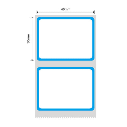 NB445 - Niimbot - B1 / B21 / B31 / B3S / B4 - 40x30mm - 230 Blue Frame Labels