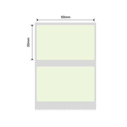 NB447 - NIIMBOT - B1 / B21 / B3S / B4 - 50X30MM - 230 SOLID GREEN THERMAL LABELS