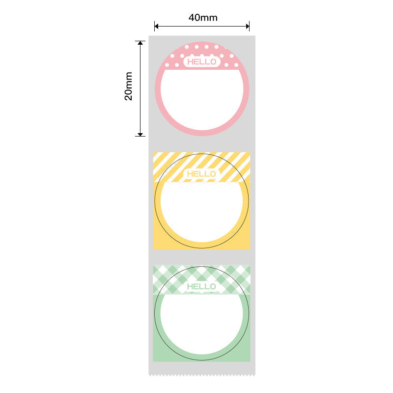 NB449 - NIIMBOT - B1 / B21 / B3S - T31X31MM - 220 LABELS PER ROLL - HELLO DESIGN