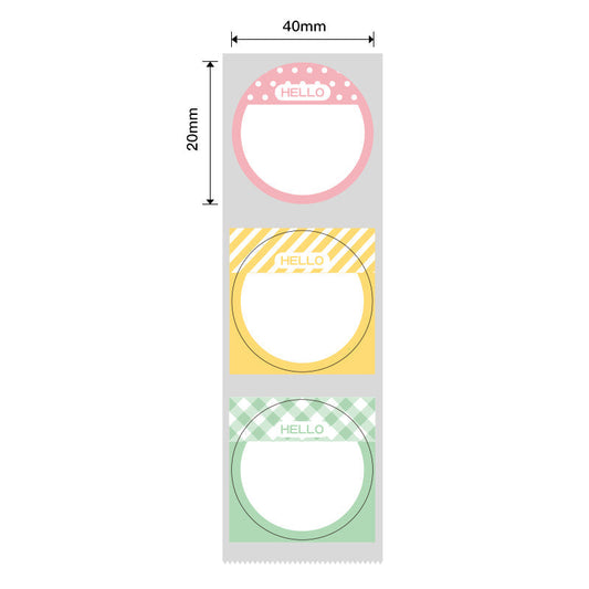 NB449 - NIIMBOT - B1 / B21 / B3S - T31X31MM - 220 LABELS PER ROLL - HELLO DESIGN