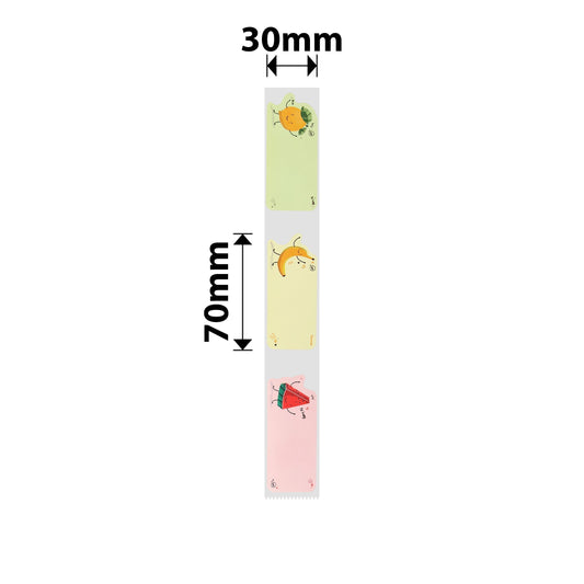 NB451 - NIIMBOT - B1 / B21 / B3S - T30X70MM - 110 LABELS PER ROLL - FRUITY PARTY DESIGN