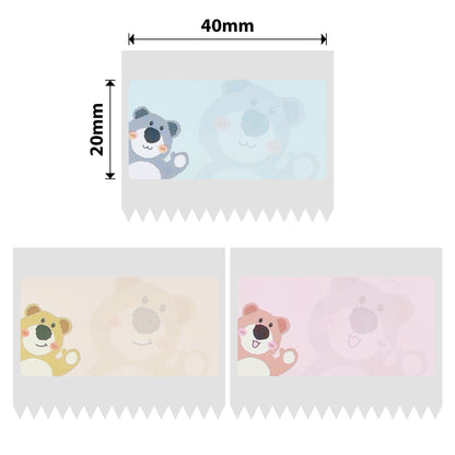 NB452 - Niimbot - B1 / B21 / B31 / B3S / B4 - 40x20mm - 320 Cute Bear Labels