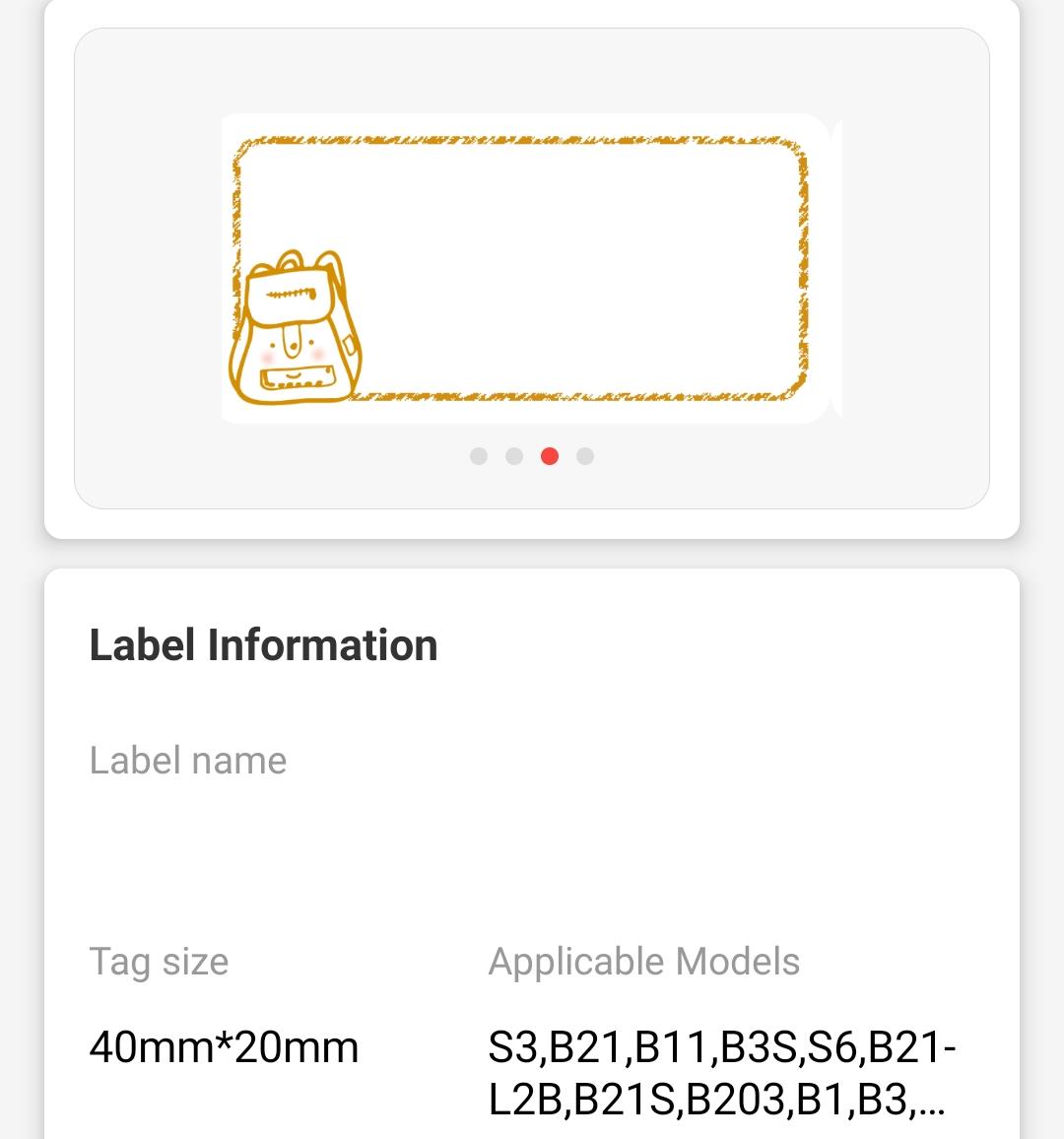 NB454 - NIIMBOT - B1 / B21 / B3S / B4 - 40X20MM - 320 THERMAL LABELS (MULTI-COLOUR) - STUDY BUDDY DESIGN
