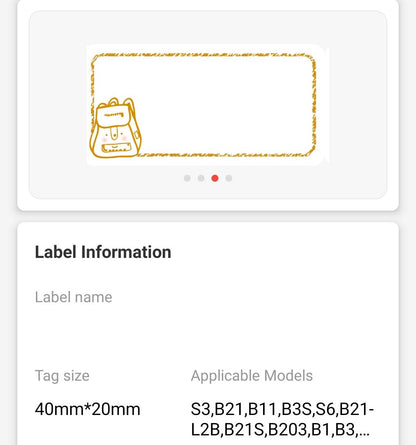 NB454 - NIIMBOT - B1 / B21 / B3S / B4 - 40X20MM - 320 THERMAL LABELS (MULTI-COLOUR) - STUDY BUDDY DESIGN