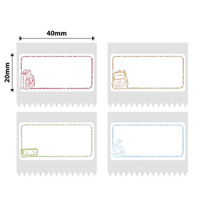NB454 - Niimbot - B1 / B21 / B31 / B3S / B4 - 40x20mm - 320 Study Buddy Multi-Colour Labels