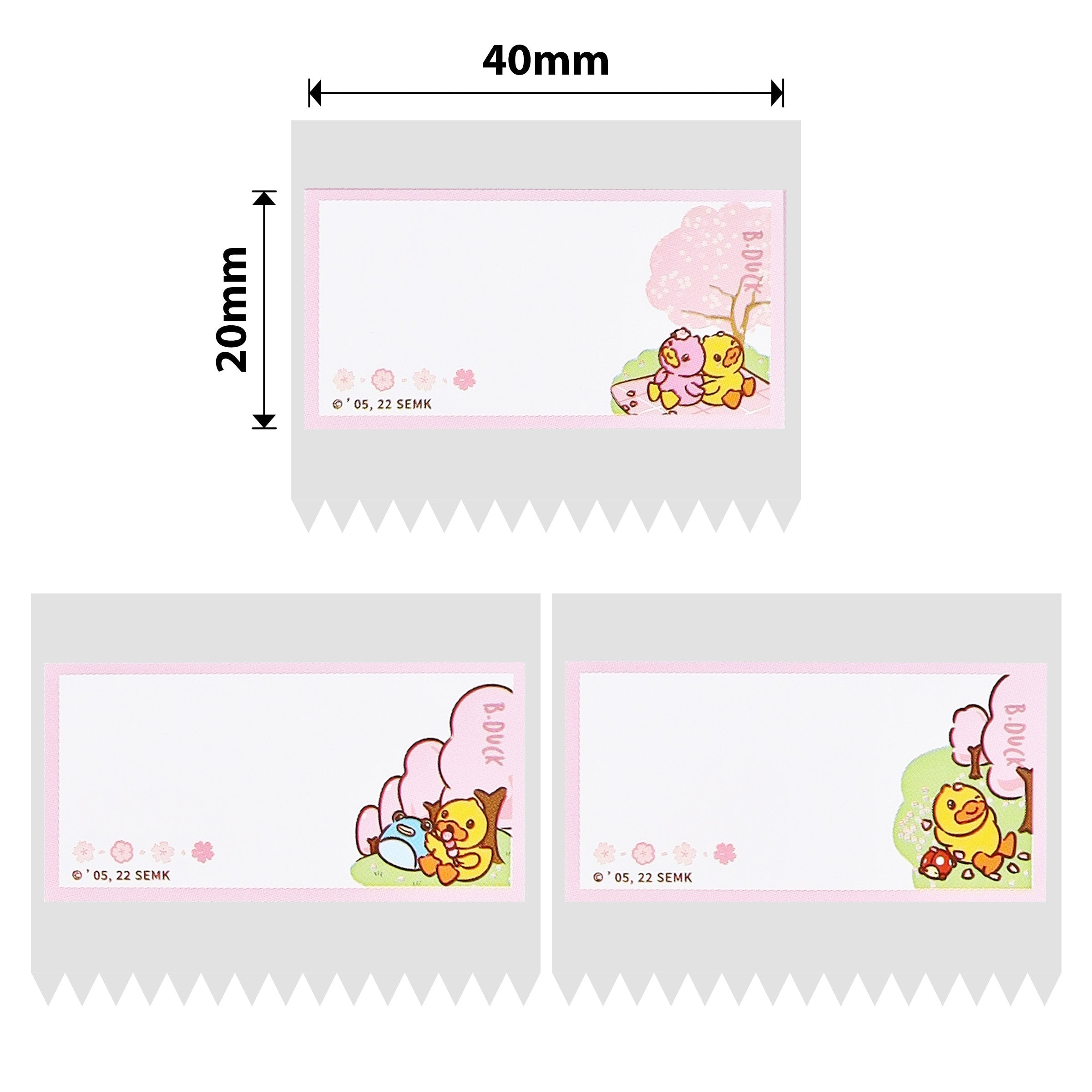 NB455 - Niimbot - B1 / B21 / B31 / B3S / B4 - 40x20mm - 320 Duck & Cherry Blossom Labels