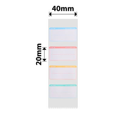 NB456 - NIIMBOT - B1 / B21 / B3S / B4 - T40X20MM - 320 LABELS PER ROLL - NICE TO MEET YOU DESIGN