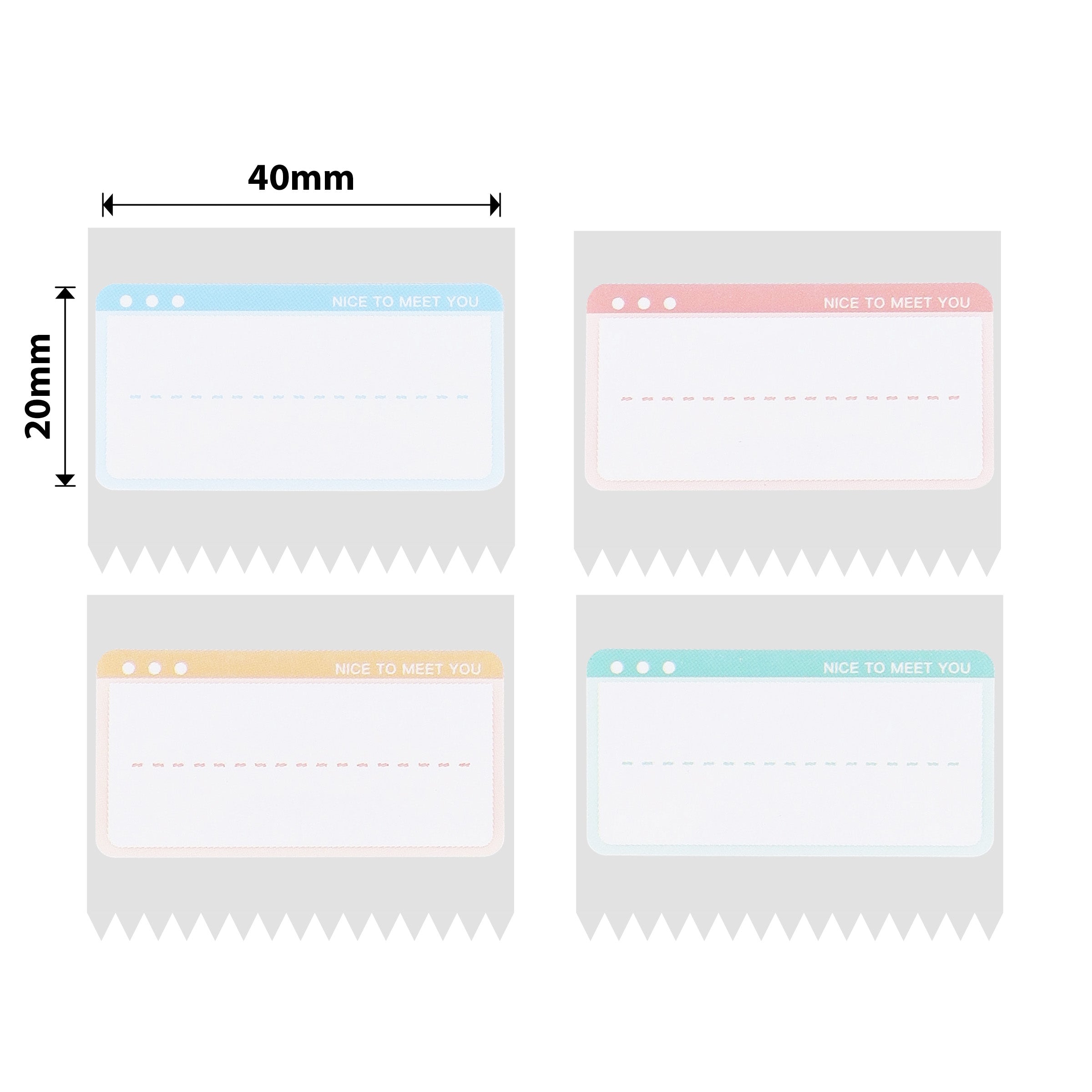 NB456 - Niimbot - B1 / B21 / B31 / B3S / B4 - 40x20mm - 320 Nice To Meet You Labels - CN