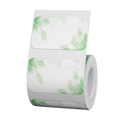 NB460 - Niimbot - B1 / B21 / B31 / B3S / B4 - 50x30mm - 230 Green Leaf Labels
