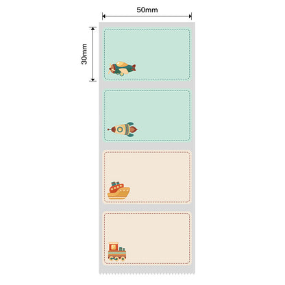 NB465 - NIIMBOT - B1 / B21 / B3S / B4 - 50X30MM - 230 THERMAL LABELS (MULTI-COLOUR) - CHILDHOOD TOYS DESIGN