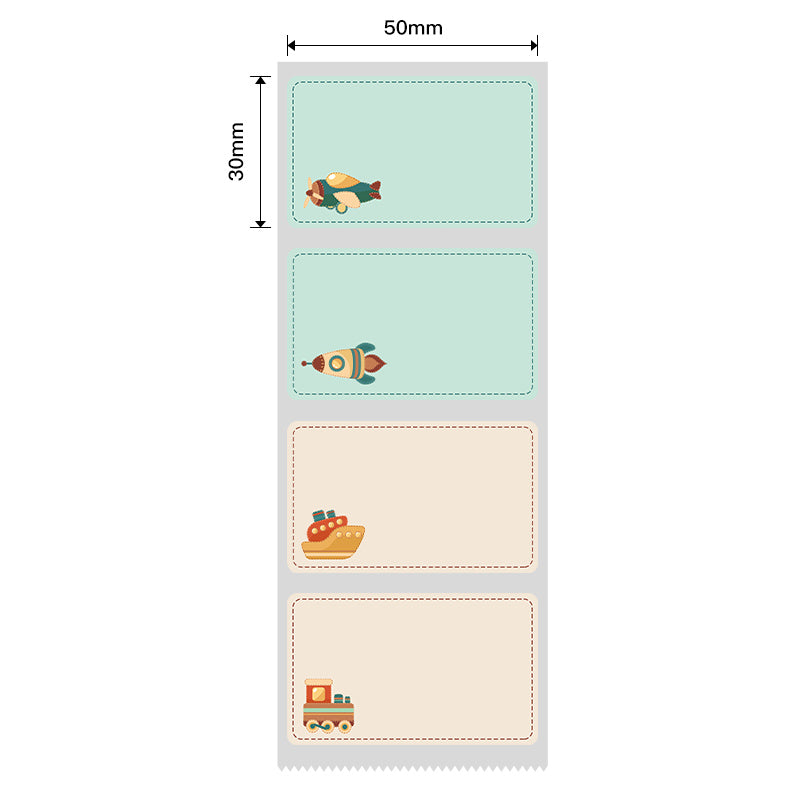 NB465 - NIIMBOT - B1 / B21 / B3S / B4 - 50X30MM - 230 THERMAL LABELS (MULTI-COLOUR) - CHILDHOOD TOYS DESIGN