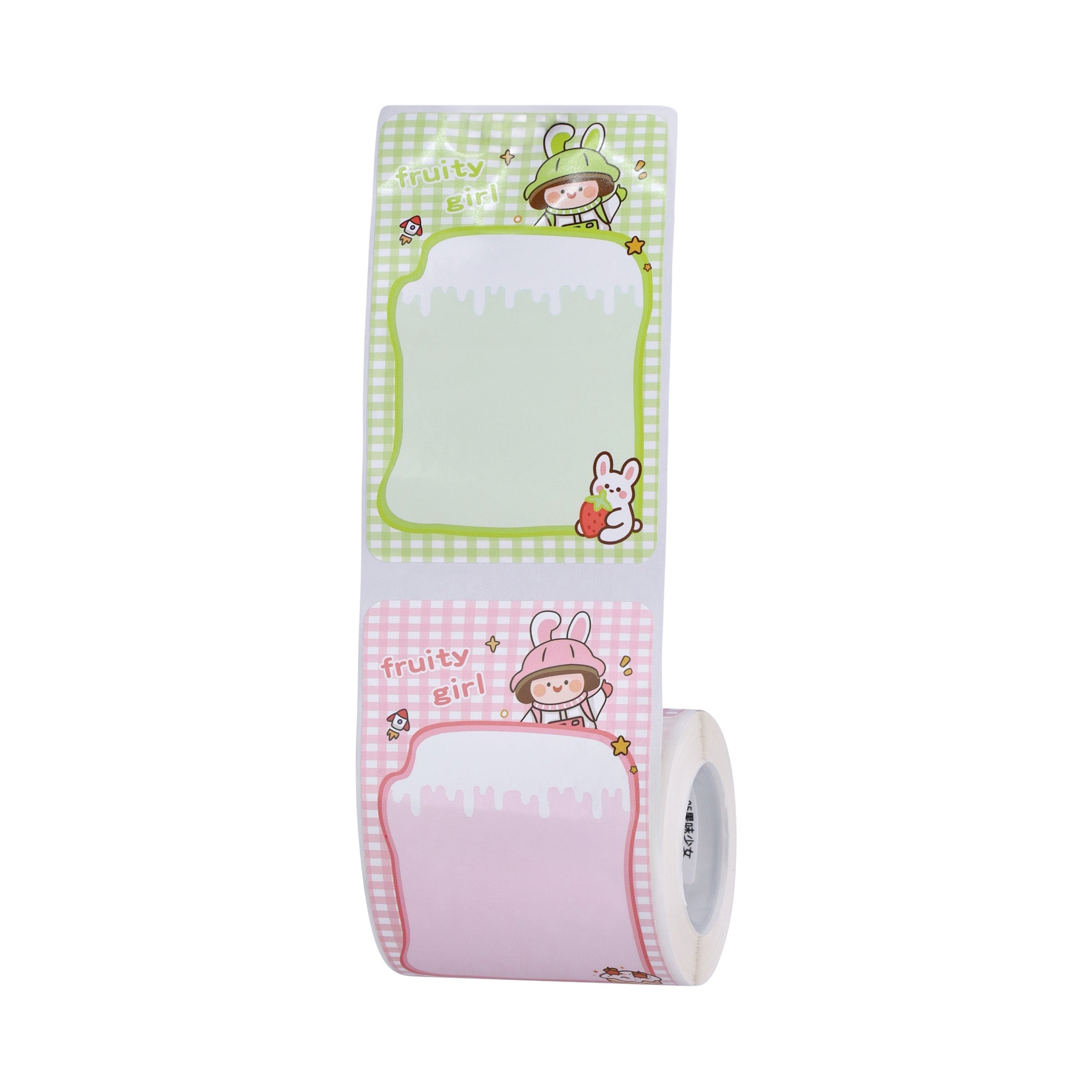 NB469 - NIIMBOT - B1 / B21 / B3S / B4 - 50X80MM - 95 THERMAL LABELS (MULTI-COLOUR) - FRUITY GIRL DESIGN