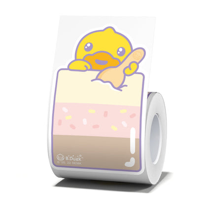 NB470 - NIIMBOT - B1 / B21 / B3S / B4 - 50X84MM - 90 THERMAL LABELS - ICE CREAM DUCK DESIGN