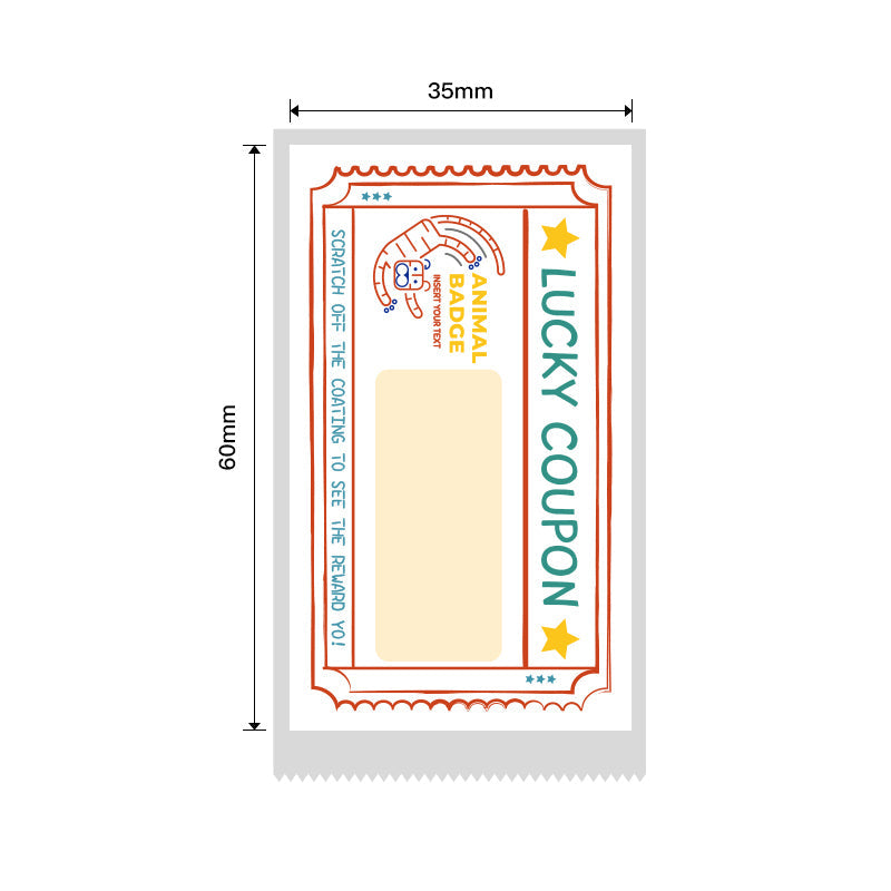 NB472 - NIIMBOT - B1 / B21 / B3S / B4 - TP35X60MM - 115 LABELS PER ROLL - LUCKY TIGER DESIGN