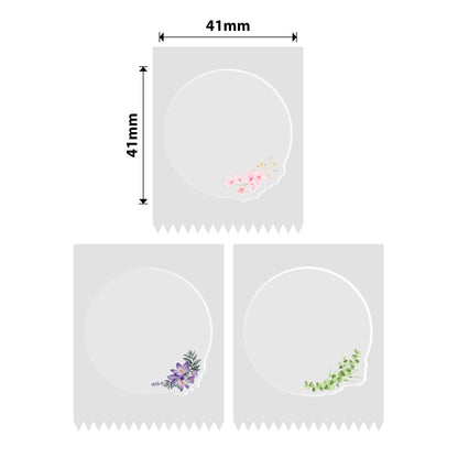 NB474 - Niimbot - B1 / B21 / B31 / B3S / B4 - 41x41mm - 170 Transparent Whispering Flowers Labels