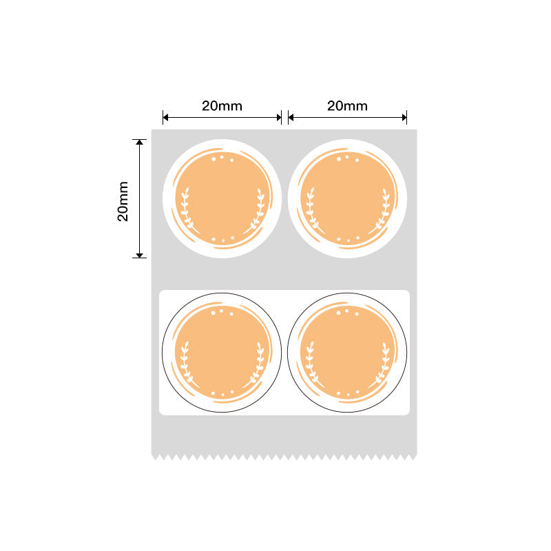NB475 - NIIMBOT - B1 / B21 / B3S / B4 - 42X21MM - 310 ROUND ORANGE THERMAL LABELS