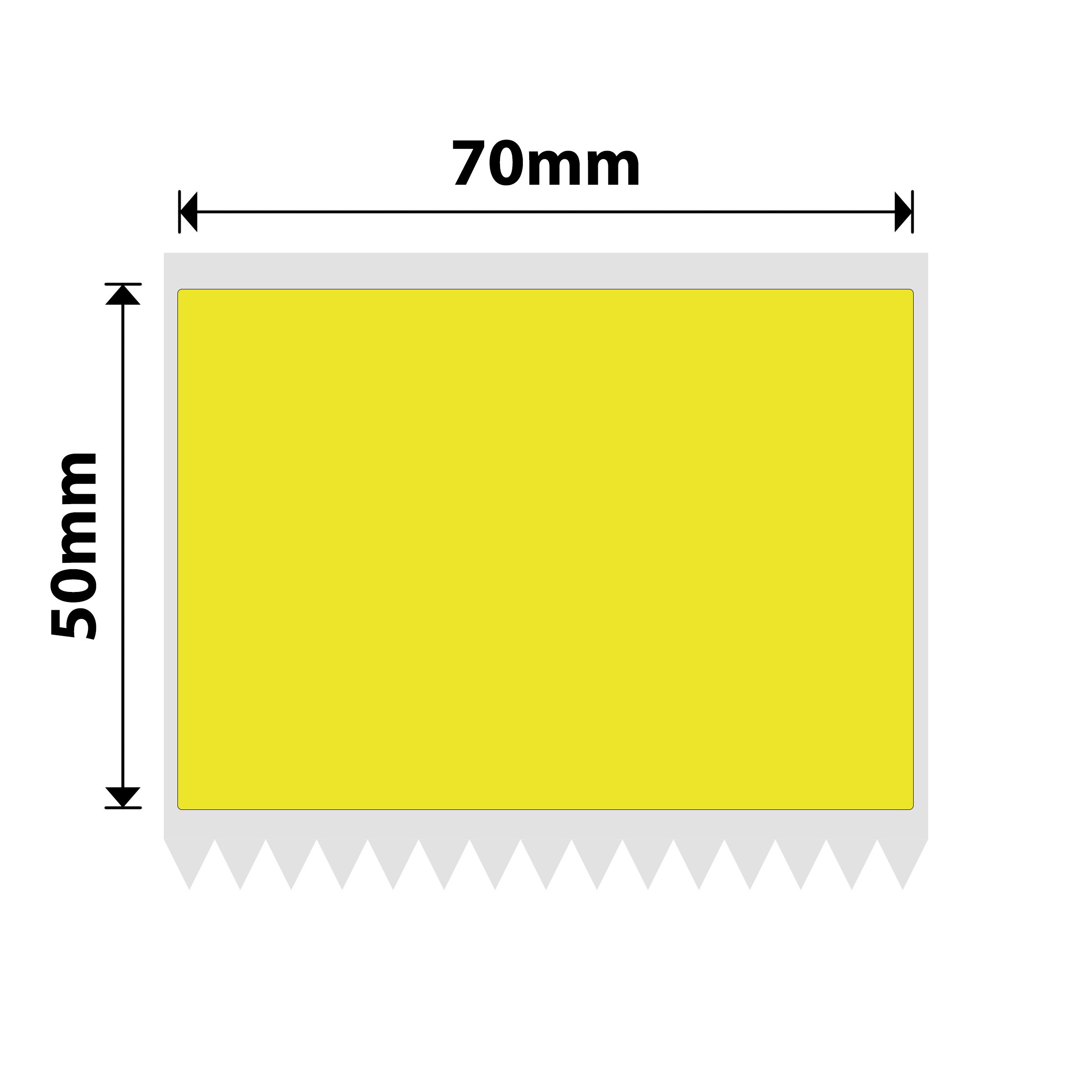 NB480 - NIIMBOT - M3 ONLY - P70X50MM - 380 THERMAL TRANSFER LABELS - RECTANGLE - YELLOW