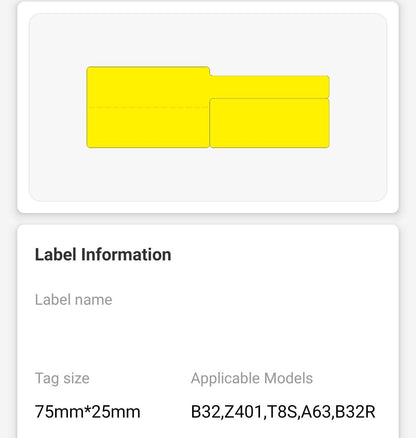NB484 - NIIMBOT - M3 ONLY - 38X25+36MM - 450 YELLOW CABLE LABELS