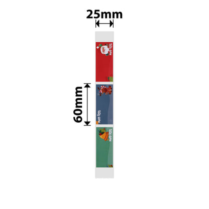 NB497 - NIIMBOT - D101 ONLY - R25X60MM - 110 LABELS PER ROLL - CHRISTMAS