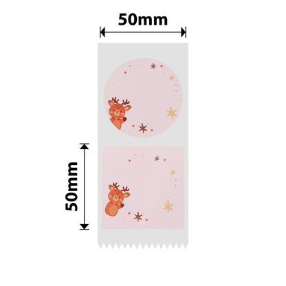 NB500 - NIIMBOT - B1 / B21 / B3S / B4 - 50X50MM - 140 LABELS PER ROLL - CHRISTMAS ELK