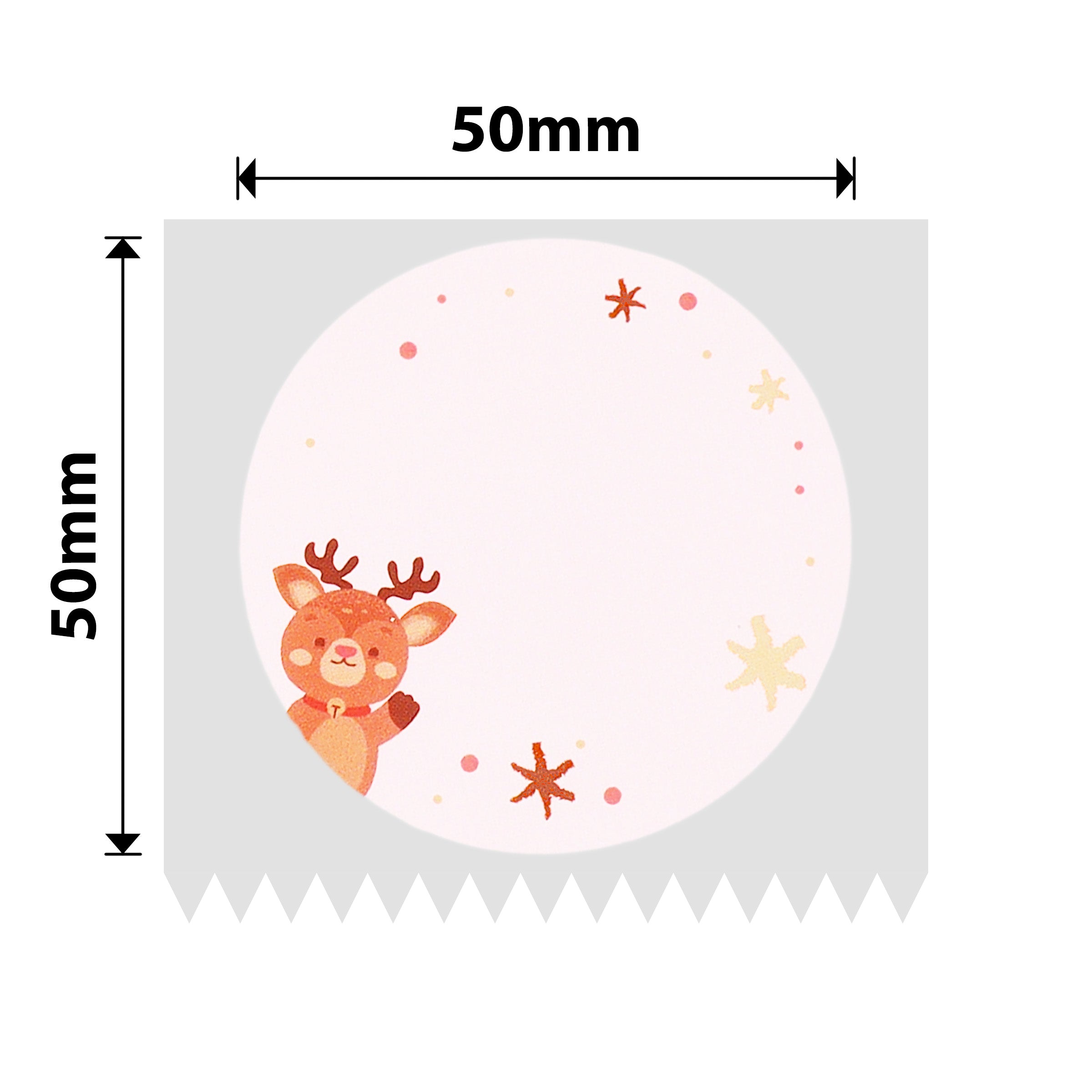 NB500 - Niimbot - B1 / B21 / B31 / B3S / B4 - 50x50mm - 140 Christmas Elk Labels