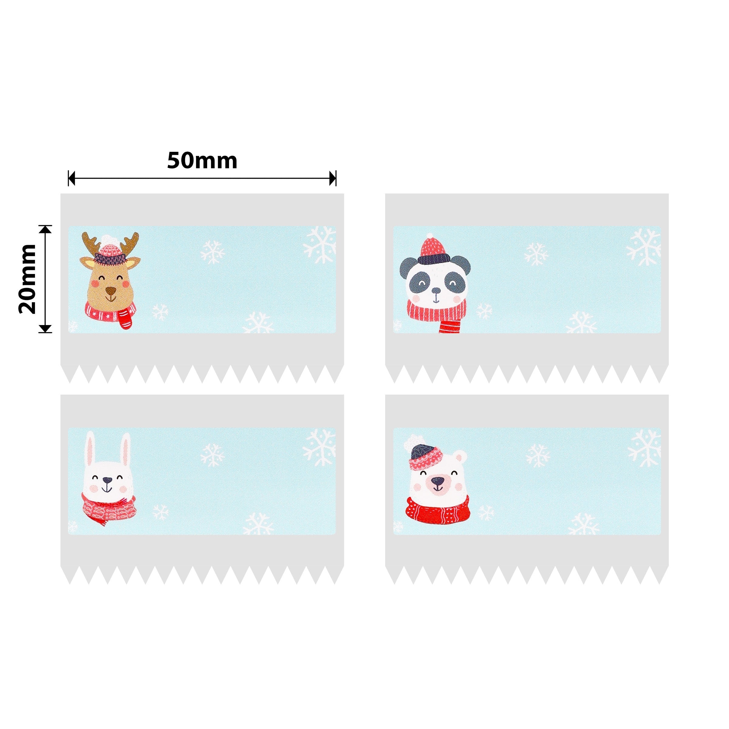 NB501 - Niimbot - B1 / B21 / B31 / B3S / B4 - 50x20mm - 320 Christmas Cute Labels