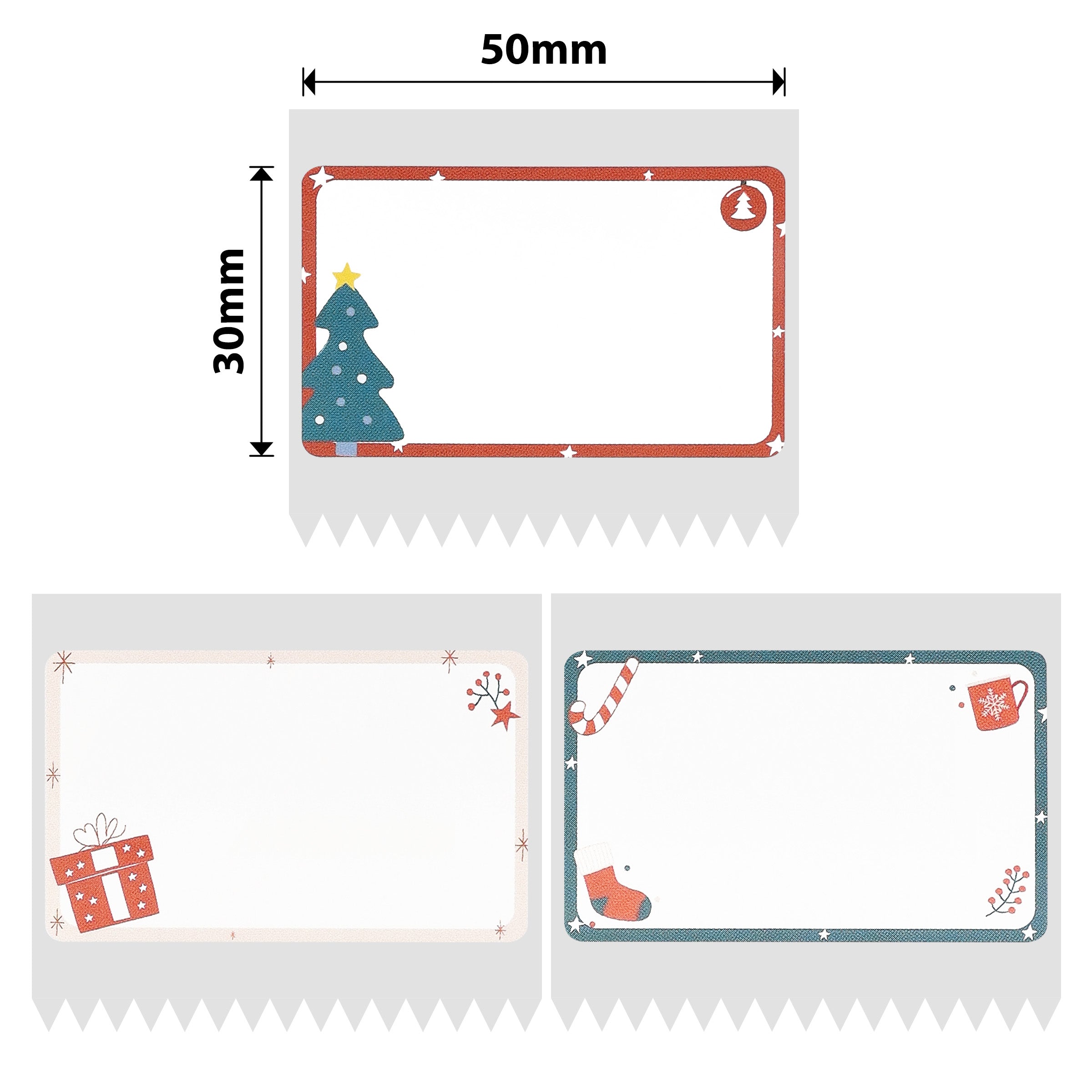 NB503 - Niimbot - B1 / B21 / B31 / B3S / B4 - 50x30mm - 230 Christmas Heart Labels