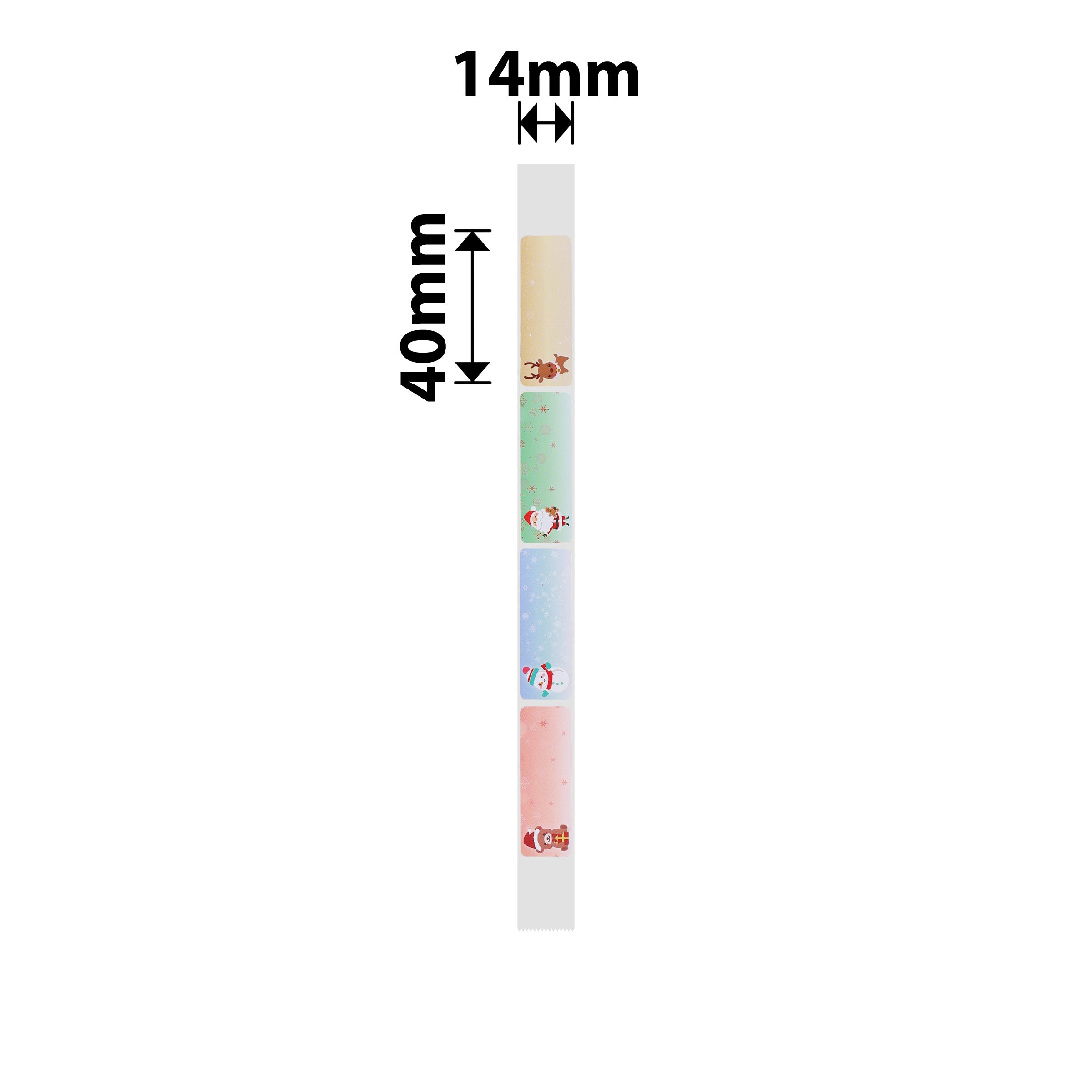 NB504 - NIIMBOT - D11 / D101 / D110 / H1S - R14X40MM - 160 LABELS PER ROLL - CHRISTMAS