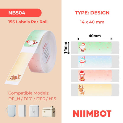 NIIMBOT - D Range - 14x40mm - Christmas - 155 Labels