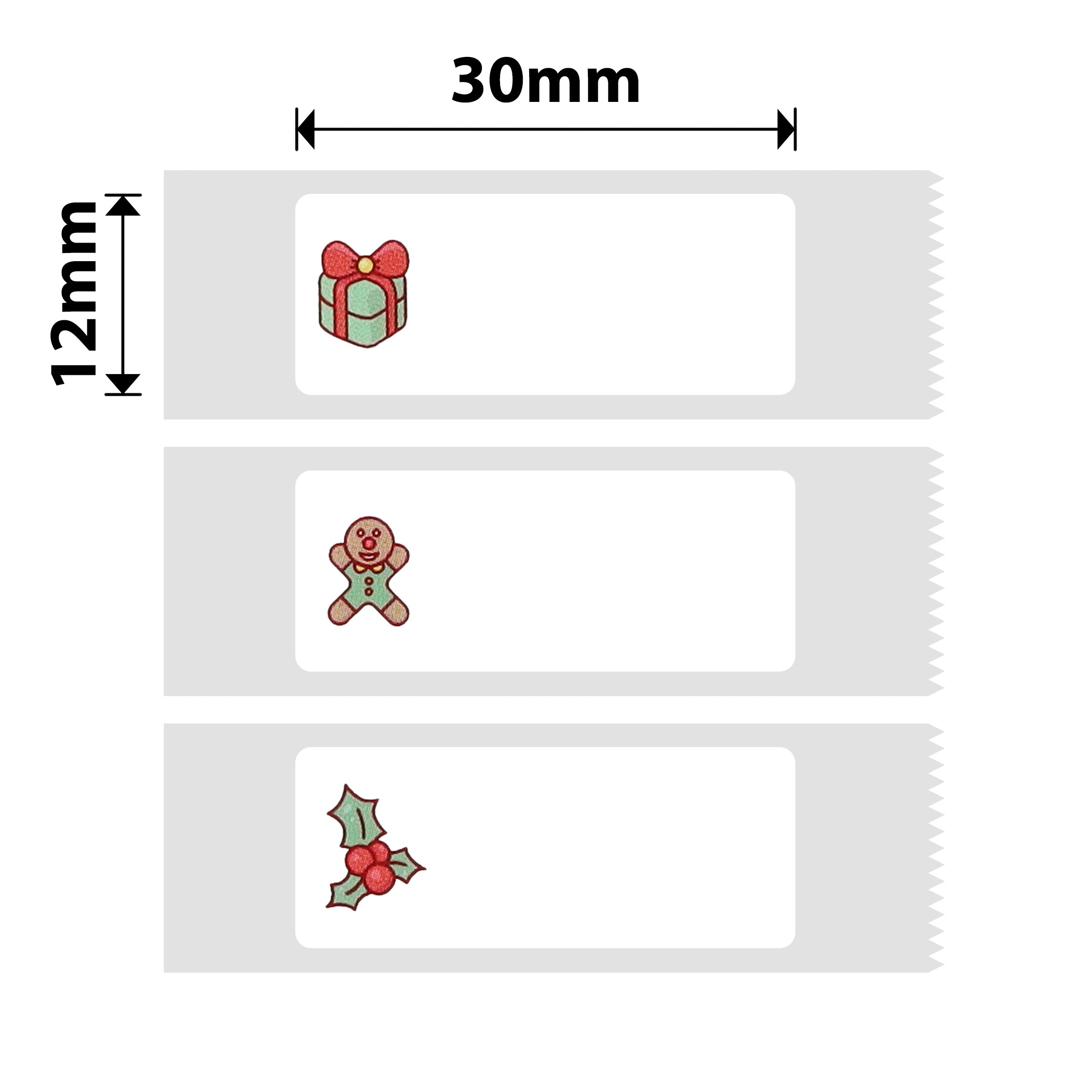 NB505 - Niimbot - D11 / D101 / D110 / H1S - 12x30mm - 195 Christmas Labels