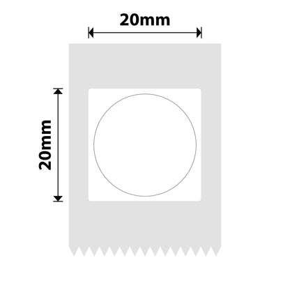 NB509 - NIIMBOT - D101 ONLY - T20X20MM - 265 LABELS PER ROLL - ROUND - WHITE