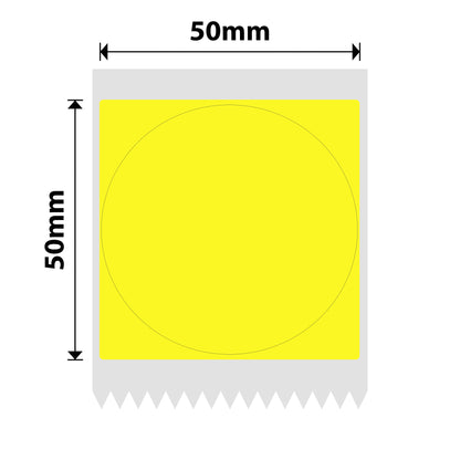 NB516 - Niimbot - B1 / B21 / B31 / B3S / B4 - 50x50mm - 150 Yellow Round Labels