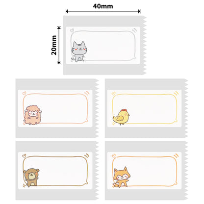 NB521 - Niimbot - B1 / B21 / B31 / B3S / B4 - 40x20mm - 320 Animal Messages Labels